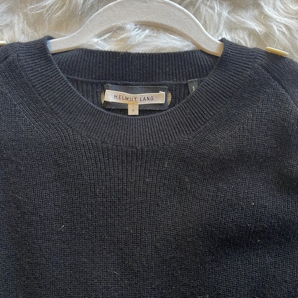 Helmut Lang Black Cashmere Blend Sweater - Picture 4 of 7